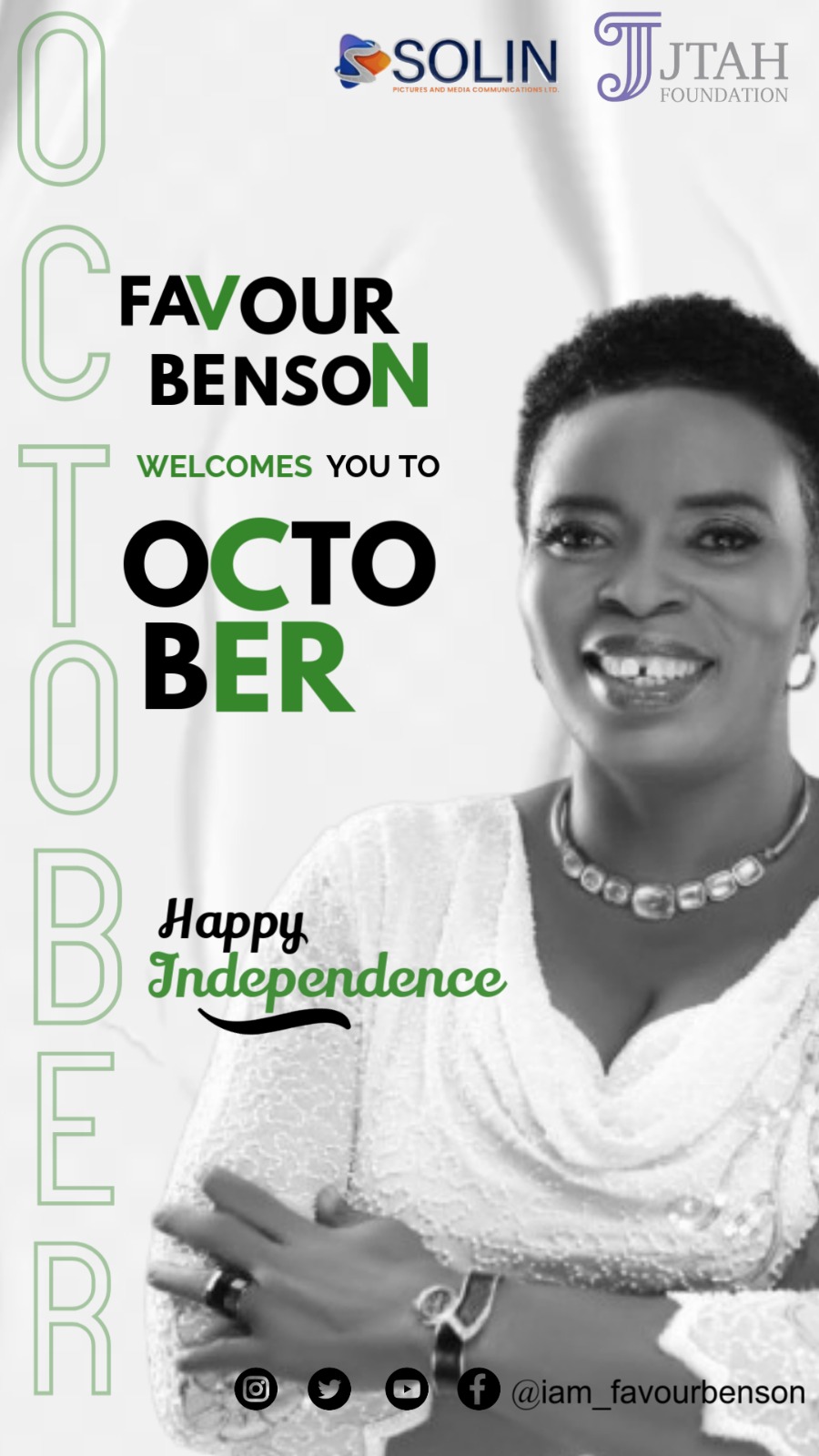 Independence Day: Favour Benson Celebrates With Nigeria